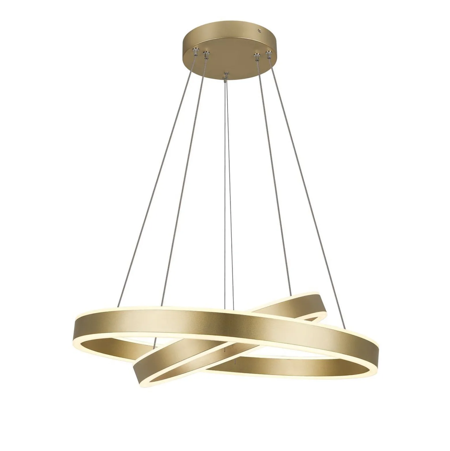 SLV One Double LED-Hängeleuchte, messing, Ø 60 cm