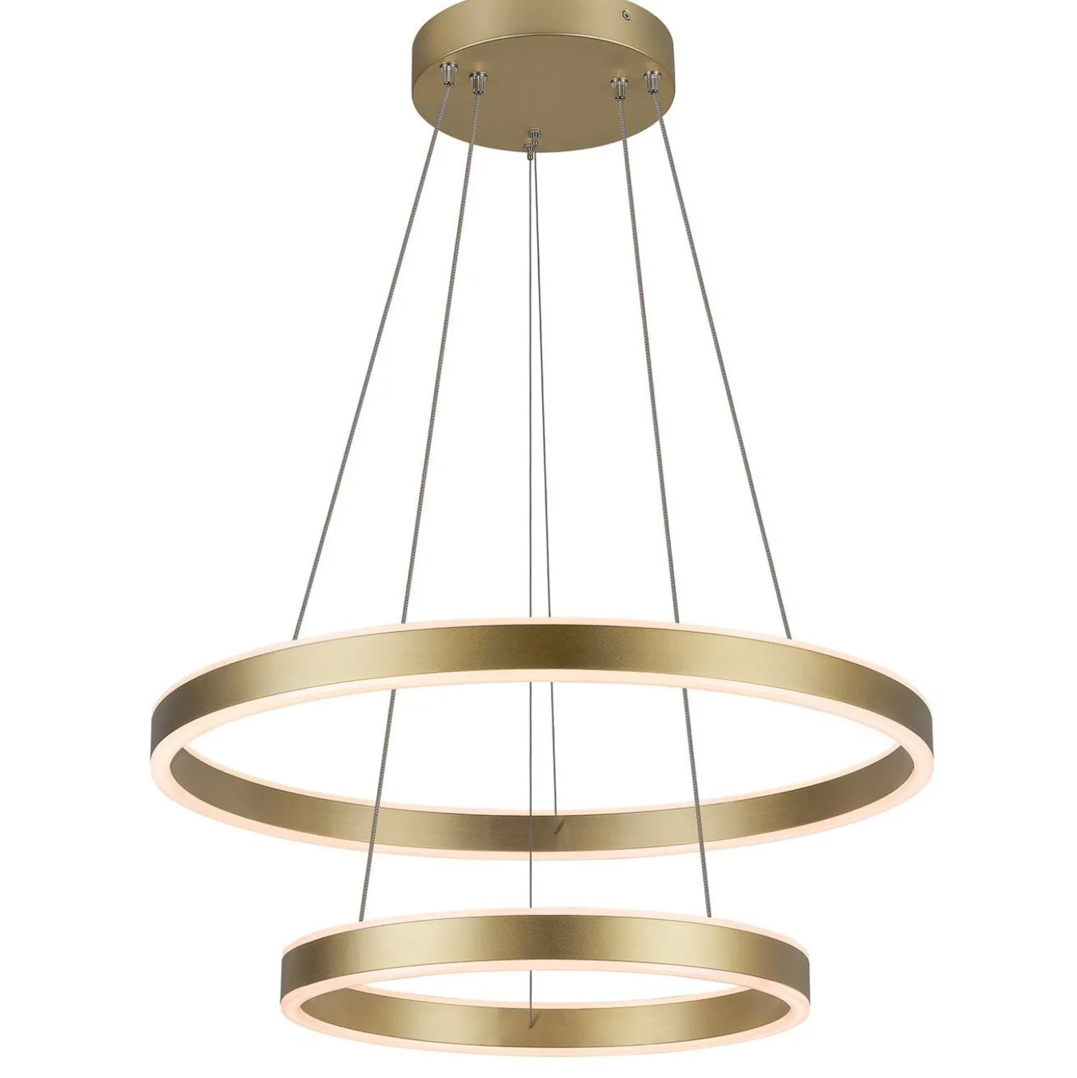 SLV One Double LED-Hängeleuchte, messing, Ø 60 cm
