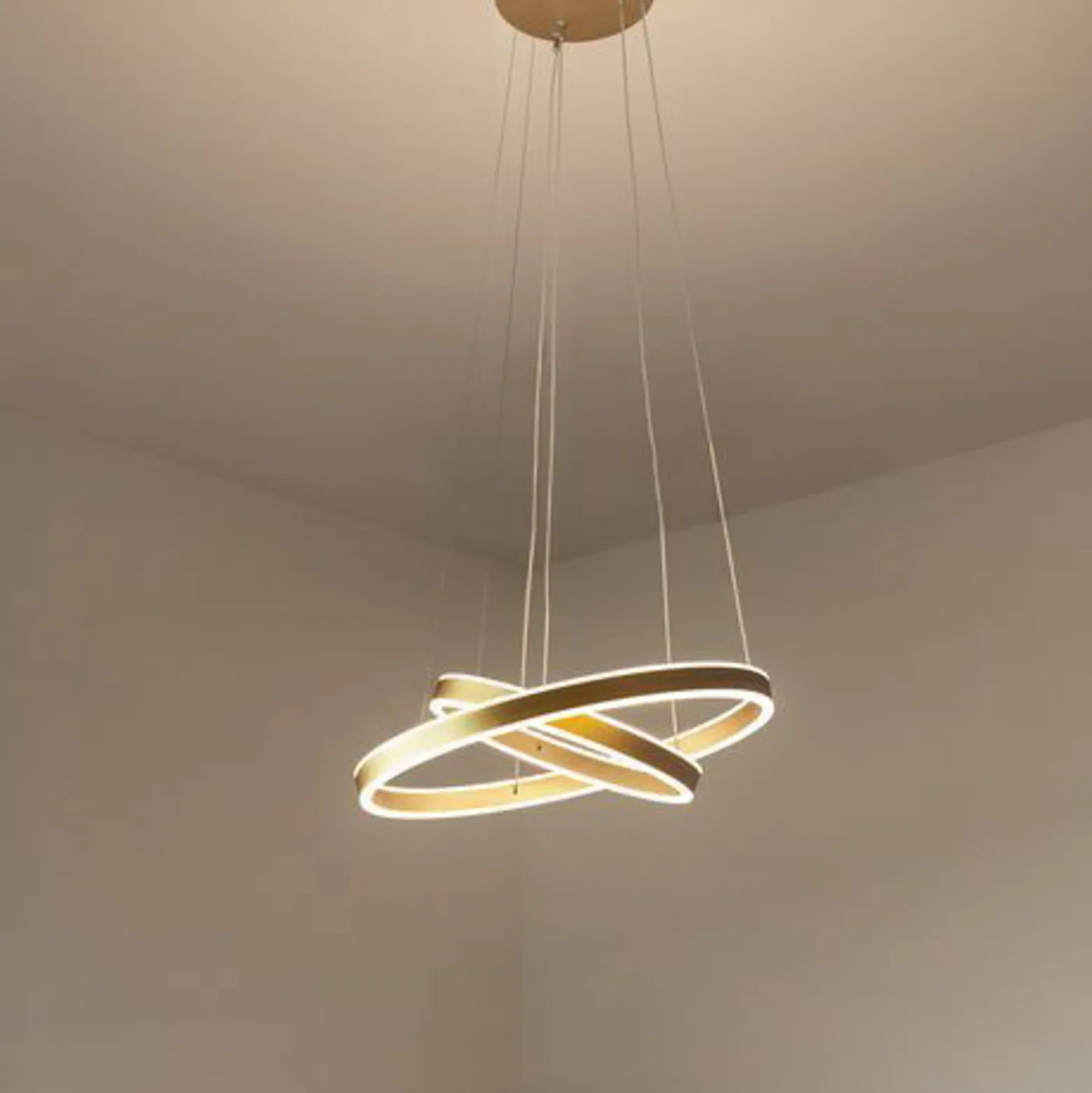 SLV One Double LED-Hängeleuchte, messing, Ø 60 cm