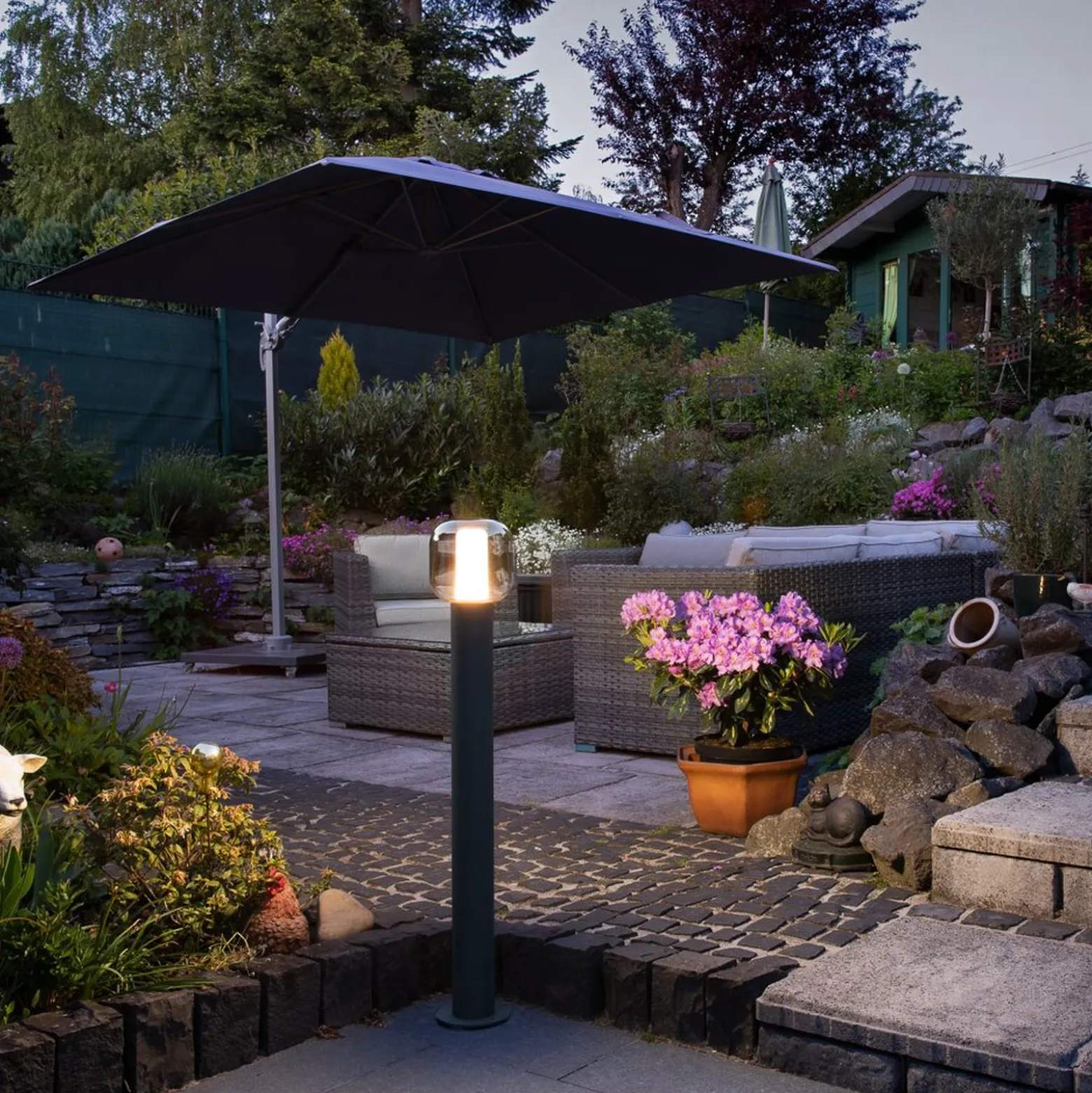 SLV Ovalisk LED-Wegeleuchte CCT, Höhe 100 cm