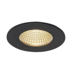 SLV Patta-I LED-Einbauleuchte rund, schwarz matt