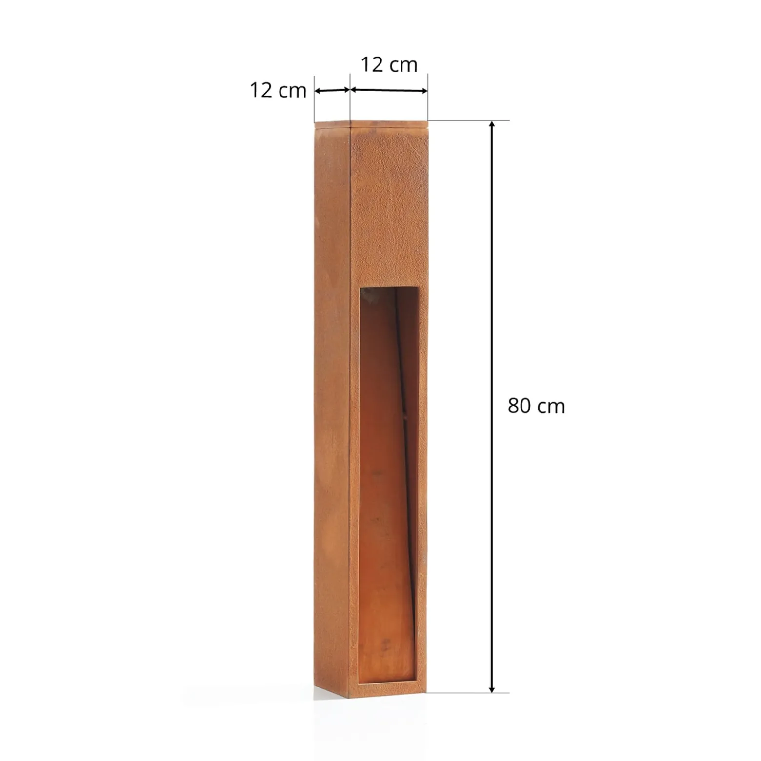 SLV Rusty Slot 80 rostbraune Sockelleuchte