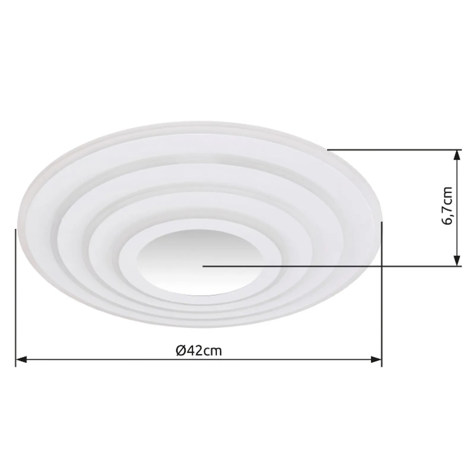 Smart LED-Deckenleuchte Jocelyn, weiß, CCT, Fernbedienung
