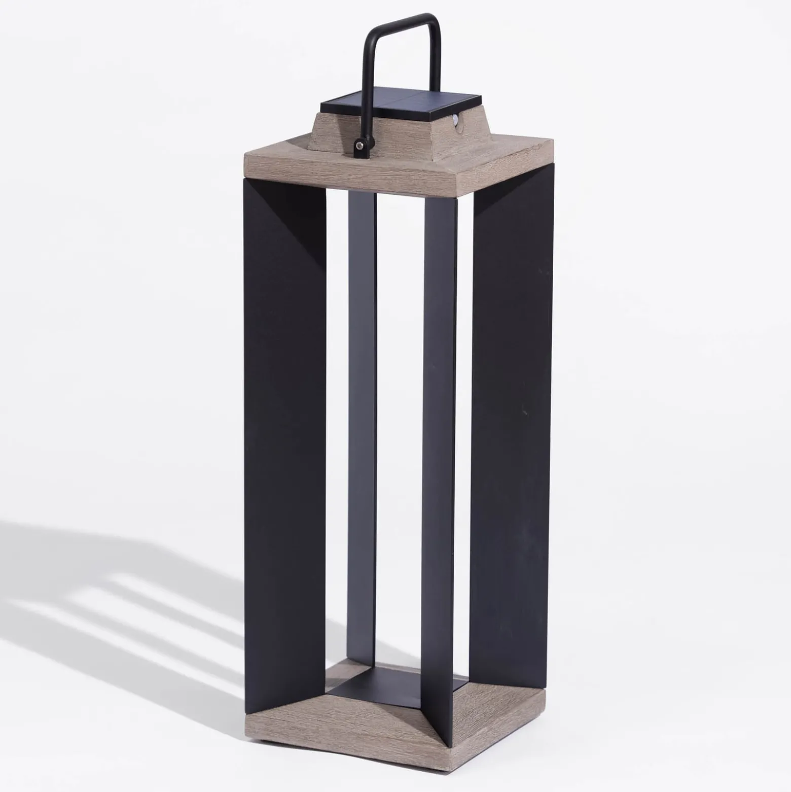 Solarlaterne Teckalu, Duratek/Alu schwarz, 65,5cm