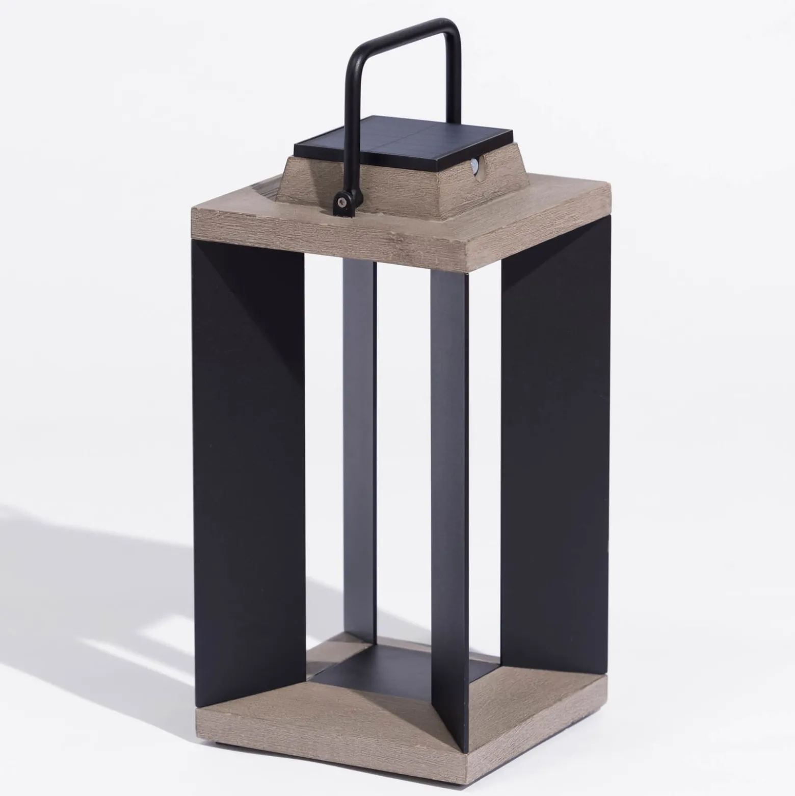 Solarlaterne Teckalu, Duratek/Alu schwarz, 45,5cm