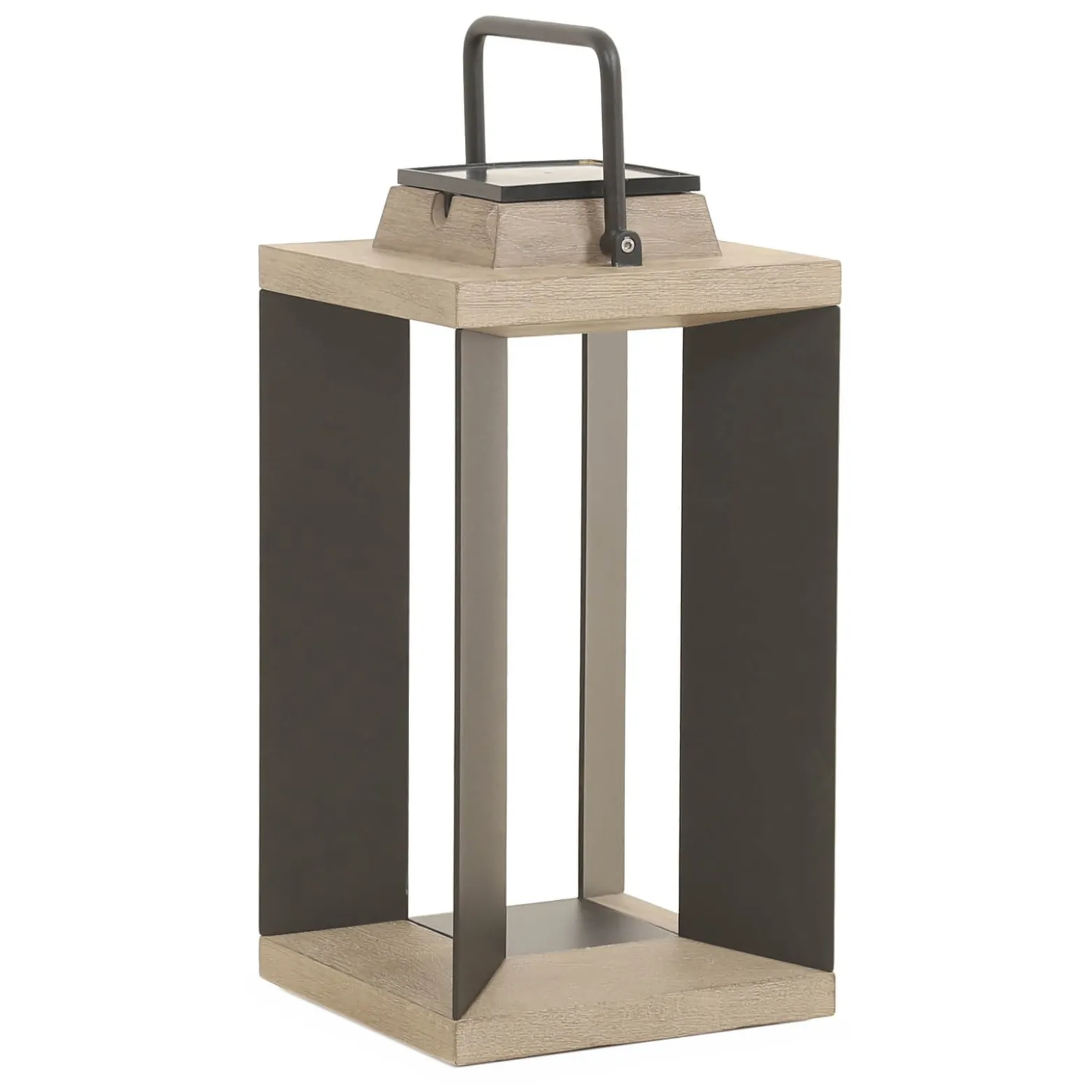 Solarlaterne Teckalu, Duratek/Alu schwarz, 45,5cm