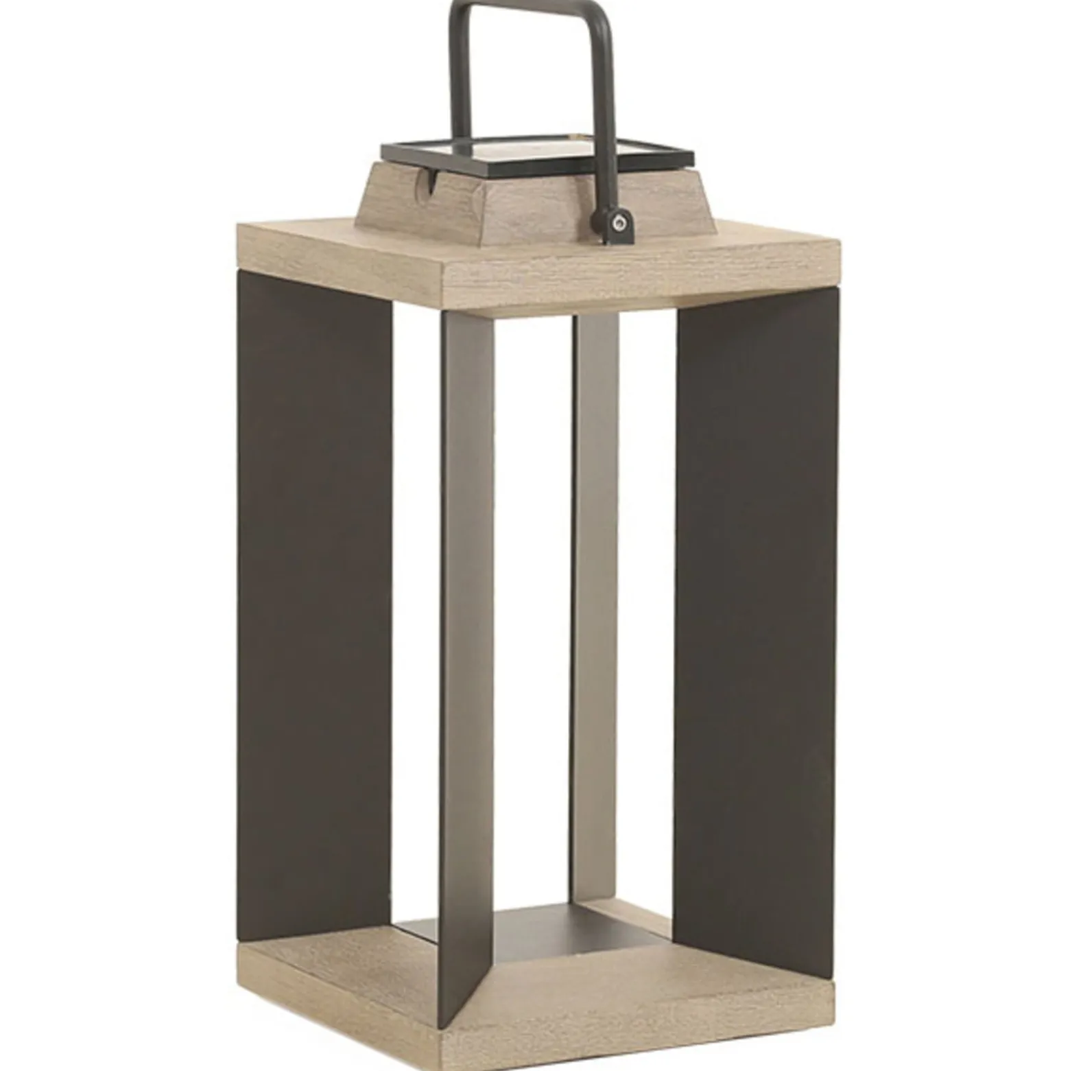 Solarlaterne Teckalu, Duratek/Alu schwarz, 45,5cm