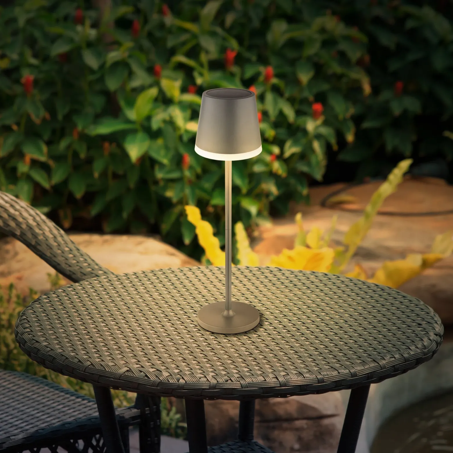 Solar-Tischlampe 36637A, IP44, anthrazit