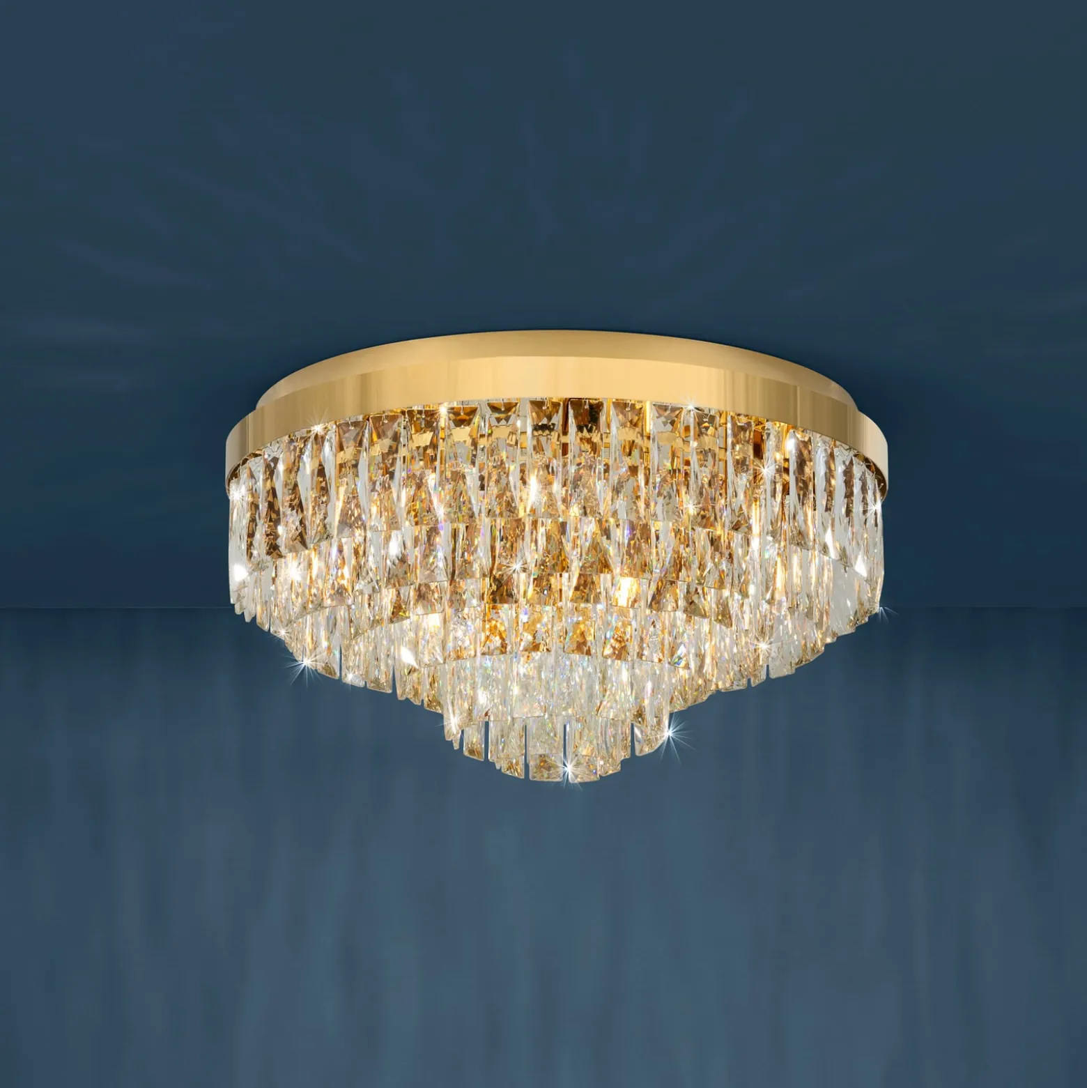 Stars of Light Deckenlampe Valparaiso, gold Ø 58 cm Metall