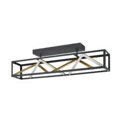 Stars of Light LED-Deckenlampe Penela schwarz/gold 87 cm CCT