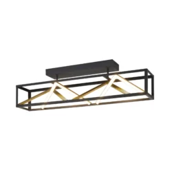 Stars of Light LED-Deckenlampe Penela schwarz/gold 87 cm CCT