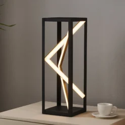 Stars of Light LED-Tischlampe Penela schwarz/gold 43 cm CCT