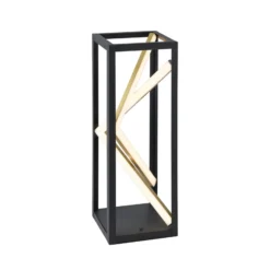 Stars of Light LED-Tischlampe Penela schwarz/gold 43 cm CCT