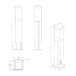 Steckdosensäule Kukui Puka mit E27-Fassung