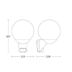 STEINEL L 585 S Sensor-Außenwandleuchte anthrazit