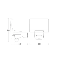 STEINEL Sensor-Außenstrahler XLED Home 2 XL S schwarz IP44