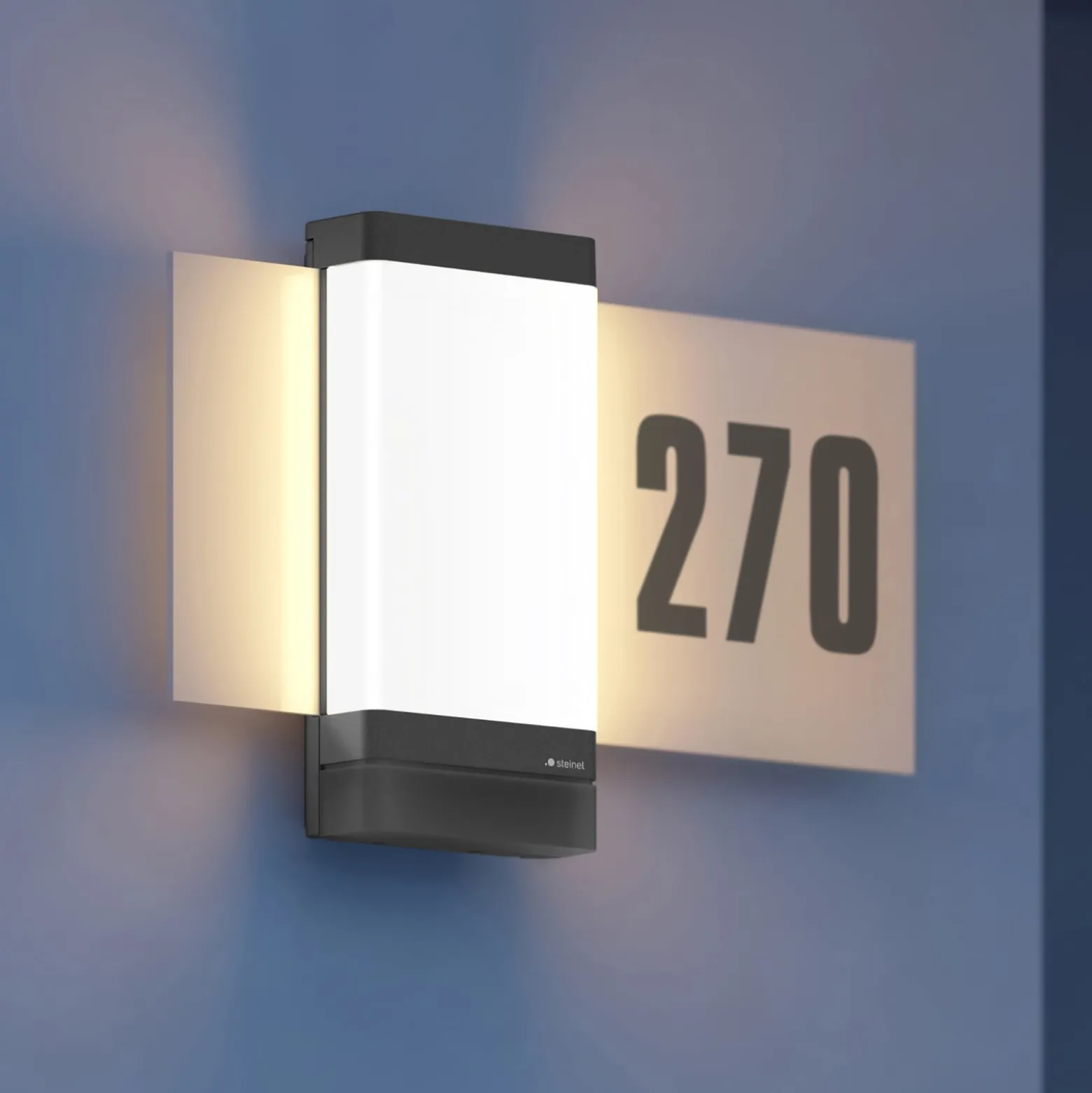 STEINEL smarte Hausnummernleuchte L 270 Digi SC, anthrazit