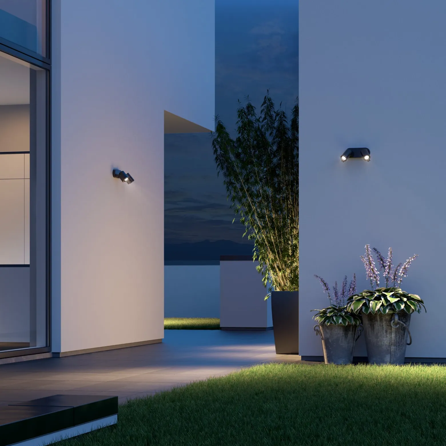 STEINEL Smart Sensor-Außenspot One SC 2-flg. anthrazit IP44