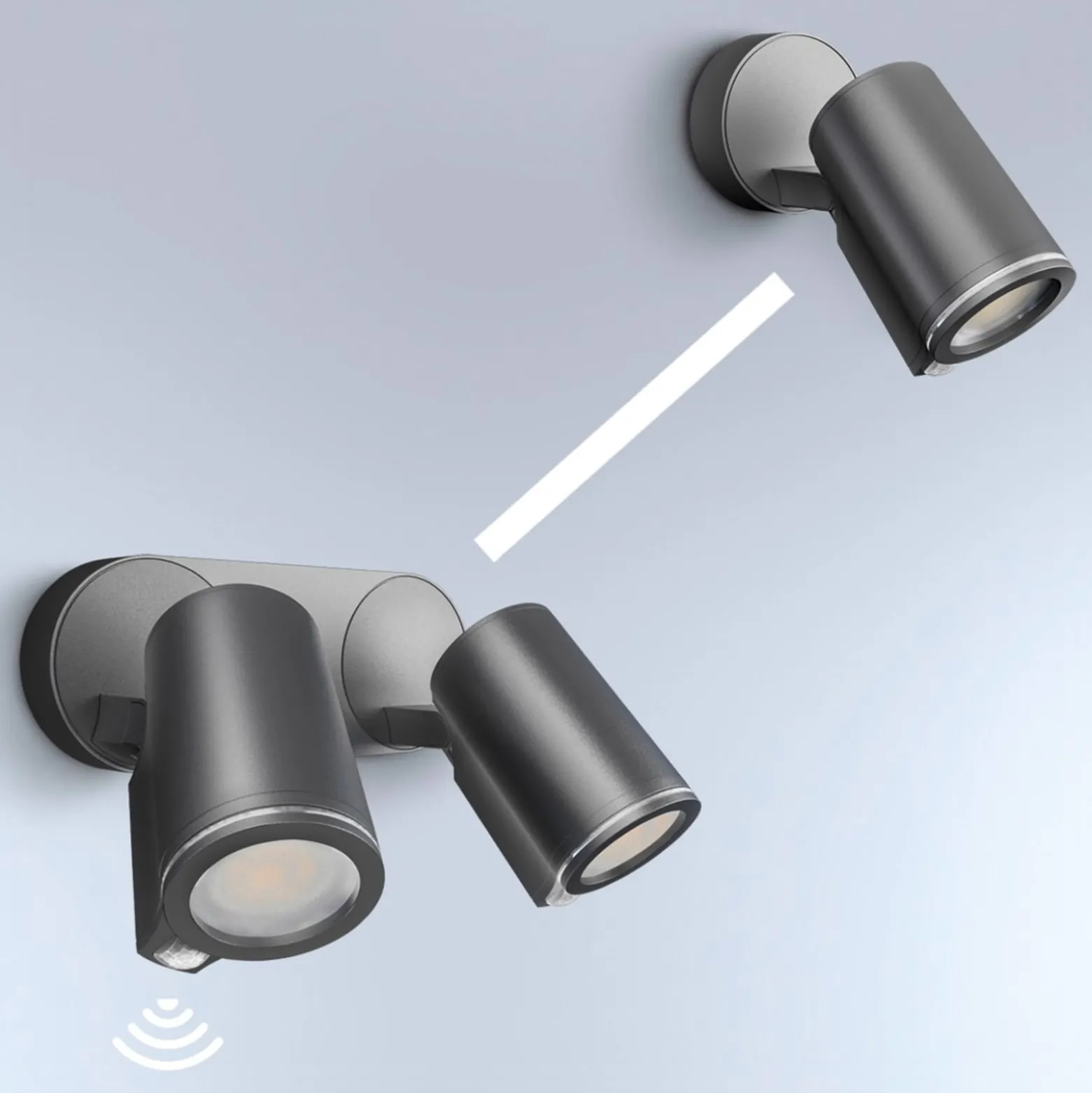 STEINEL Smart Sensor-Außenspot One SC 2-flg. anthrazit IP44