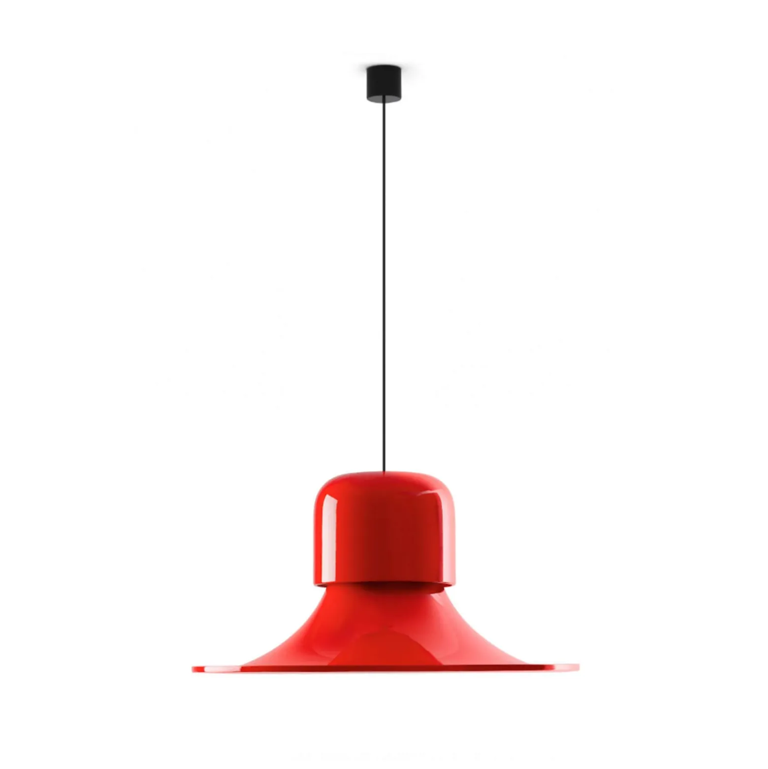 Stilnovo Campana LED-Hängeleuchte, DALI-Push, rot