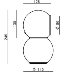 Stilnovo Gravitino LED-Tischlampe, Magnet, schwarz