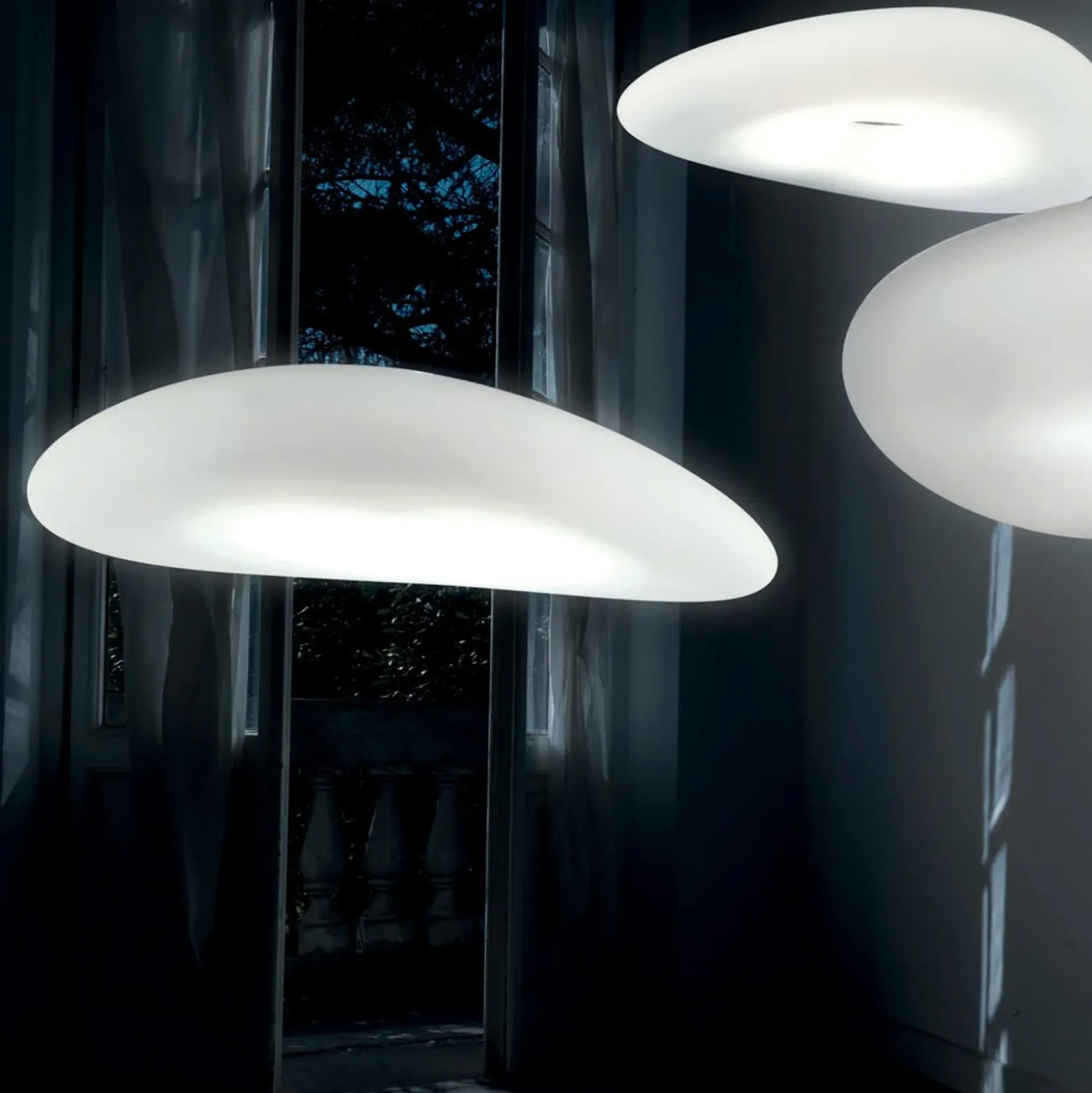 Stilnovo Mr. Magoo LED-Hängeleuchte, Phase, Ø 52cm