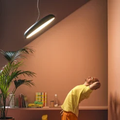 Stilnovo Reflexio LED-Hängeleuchte, Ø65cm, schwarz