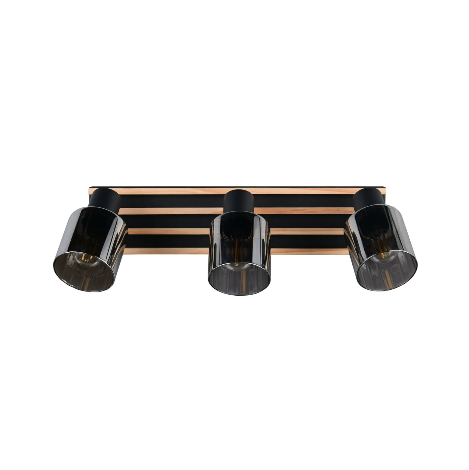 Strahler Travia, Länge 53 cm, 3-flammig, schwarz/rauchgrau