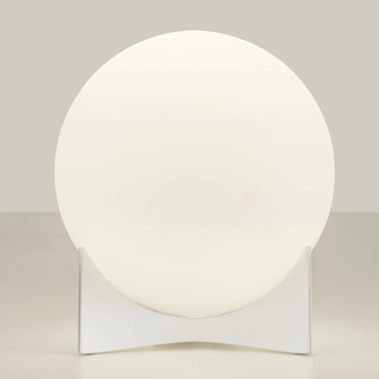Terzani Tischleuchte Oscar, weiß, Ø 20 cm, Glas