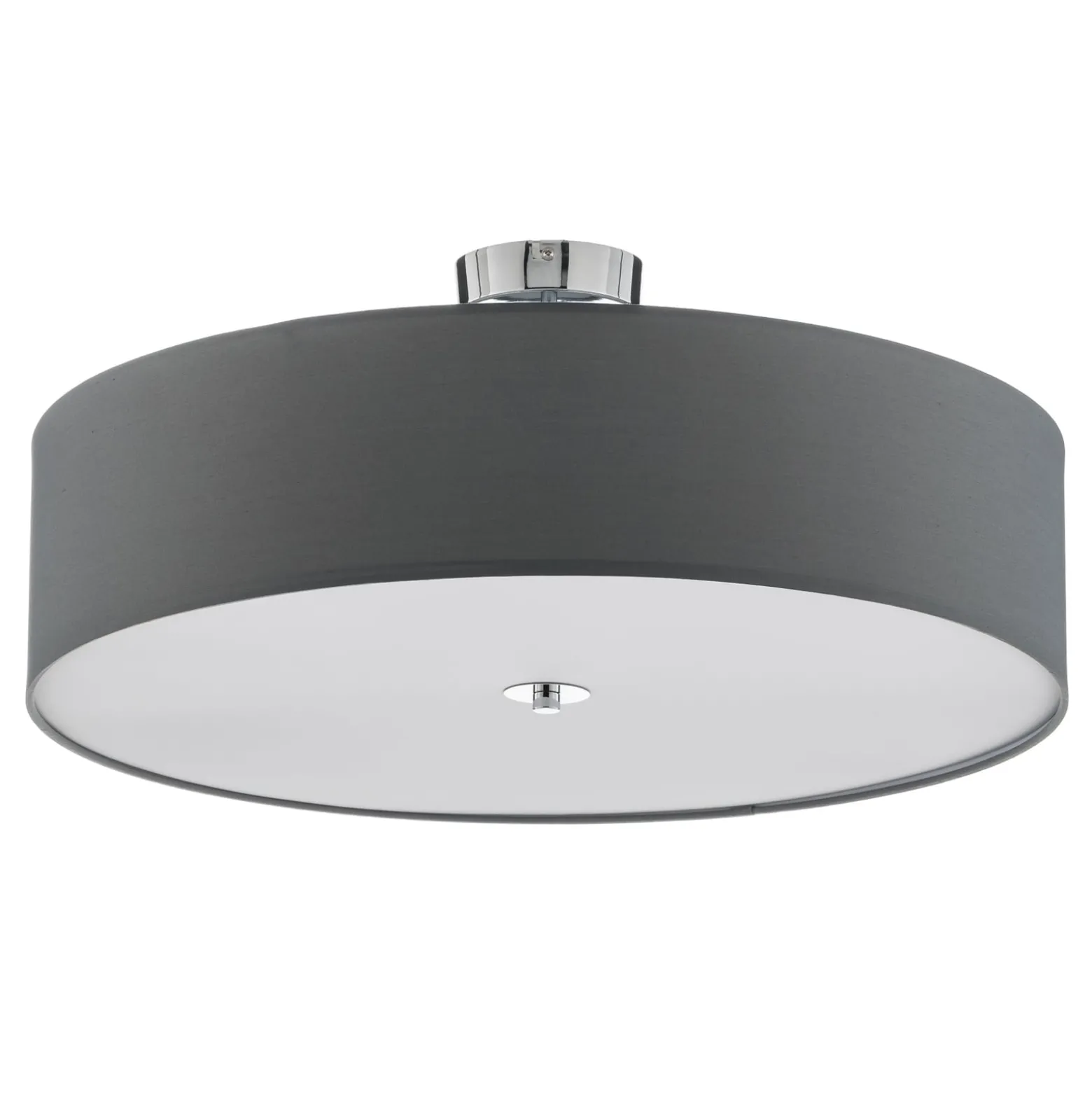 Textil-Deckenlampe Andria, 60 cm, hellgrau