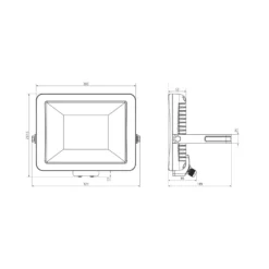 Theben LED-Außenstrahler theLeda B100L W, weiß, 3000K, 100 W