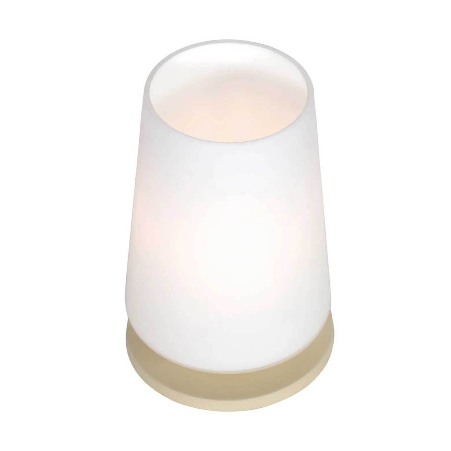 Tischlampe Ancilla, creme, Höhe 26 cm, Metall, Glas, E27