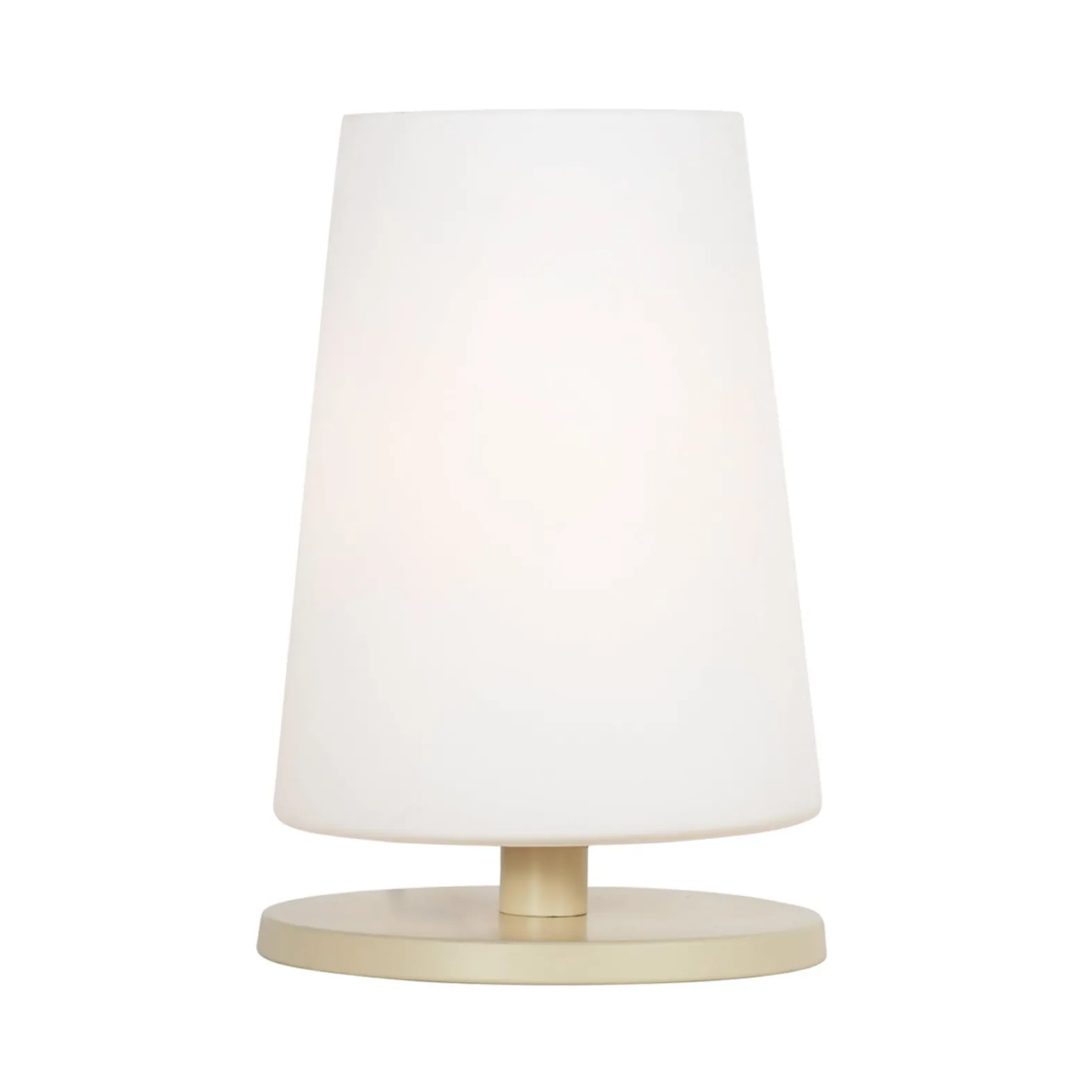 Tischlampe Ancilla, creme, Höhe 26 cm, Metall, Glas, E27