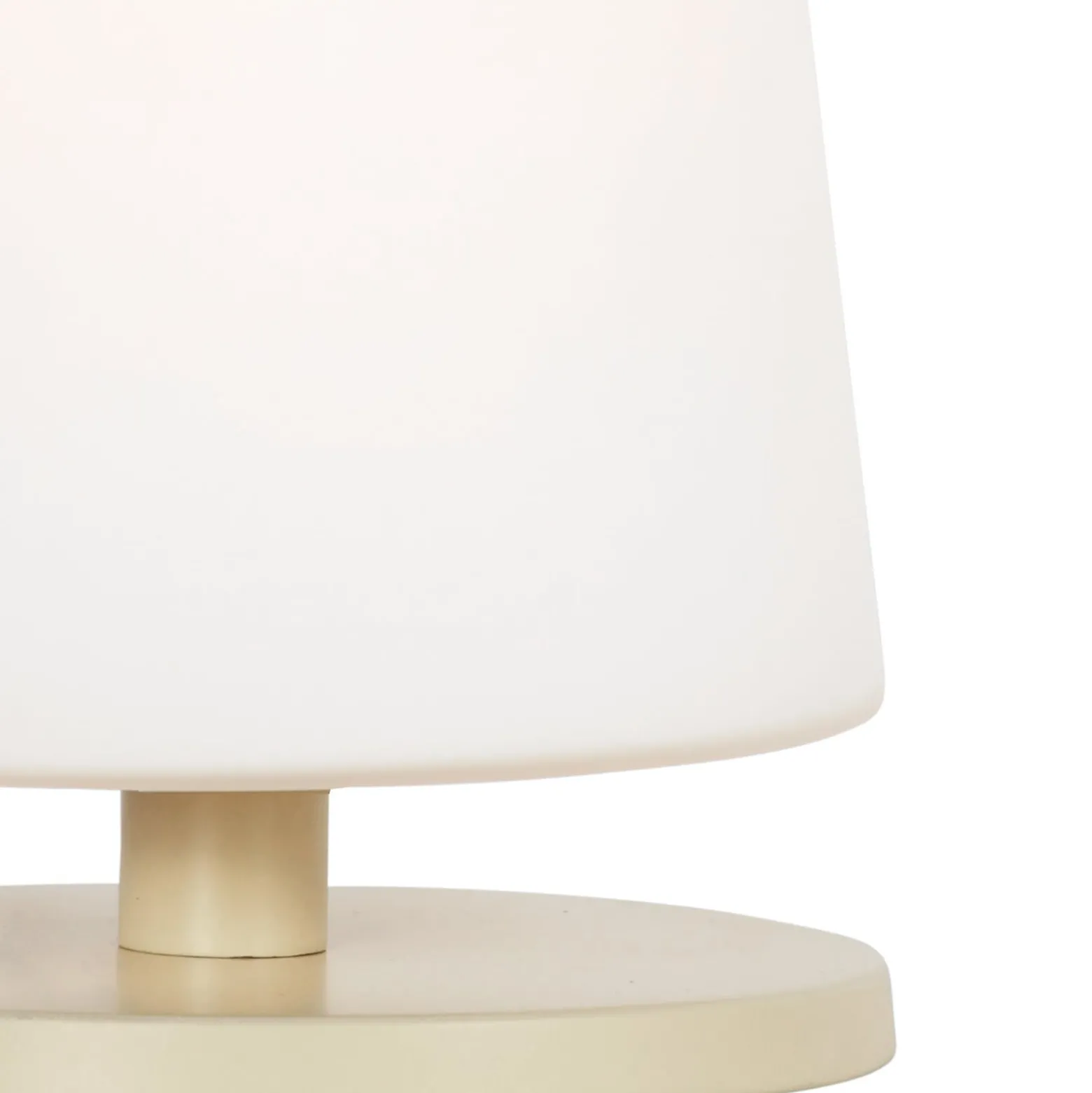 Tischlampe Ancilla, creme, Höhe 26 cm, Metall, Glas, E27