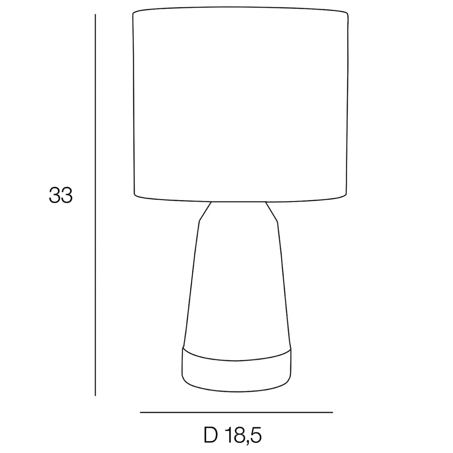 Tischlampe Baltik weiß/holz hell Höhe 33 cm Metall/Baumwolle