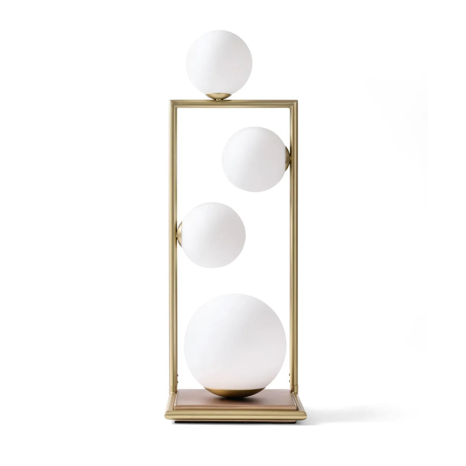 Tischlampe Buble gold Opalglas 4-flammig Dimmer