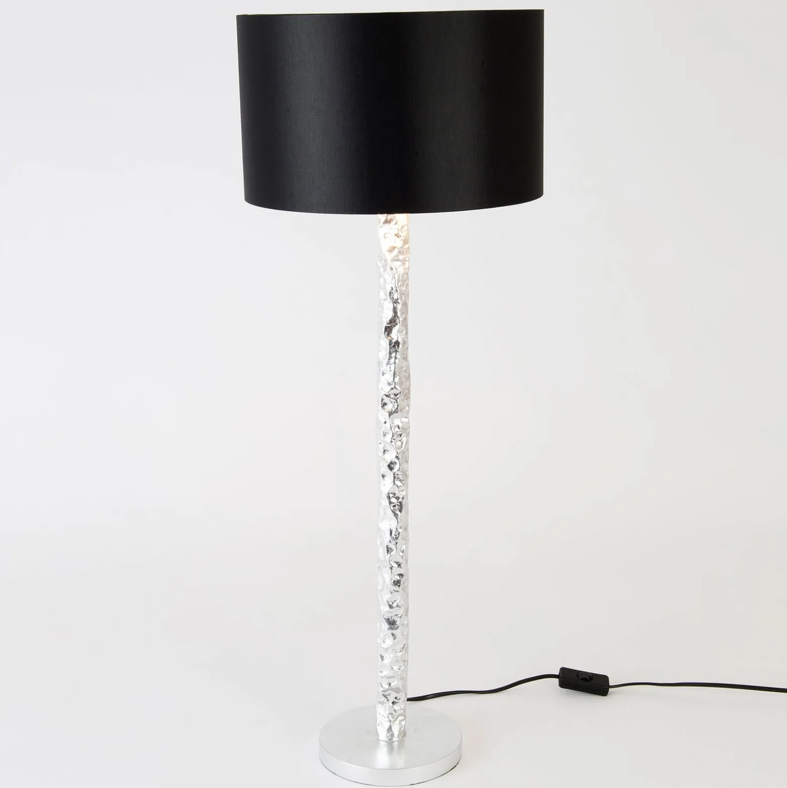 Tischlampe Cancelliere Rotonda schwarz/silber 79cm