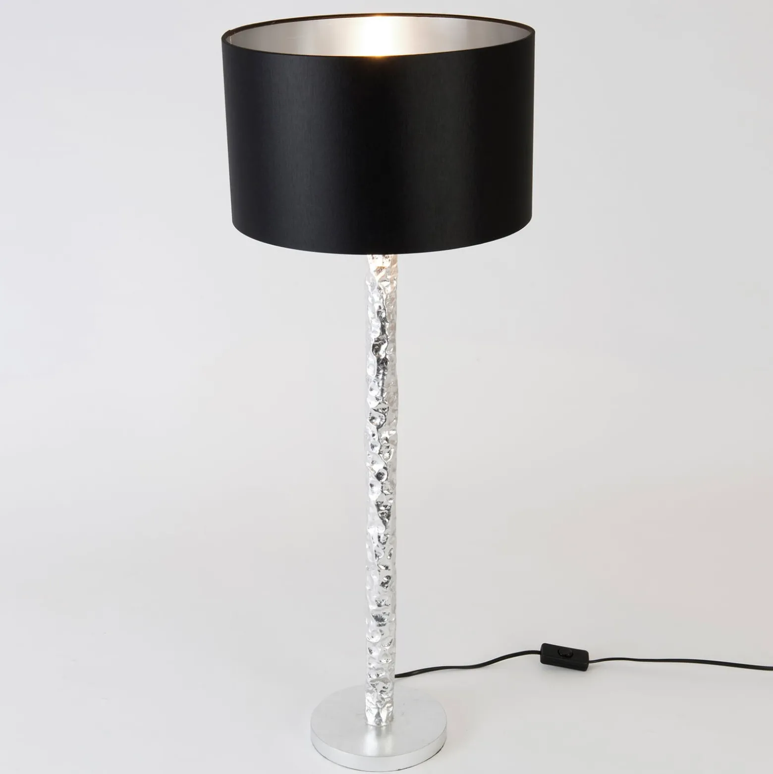 Tischlampe Cancelliere Rotonda schwarz/silber 79cm