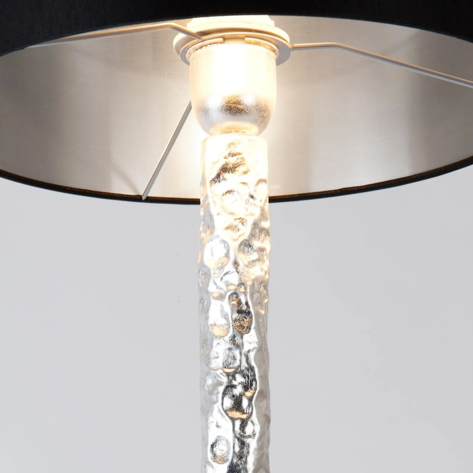 Tischlampe Cancelliere Rotonda schwarz/silber 79cm