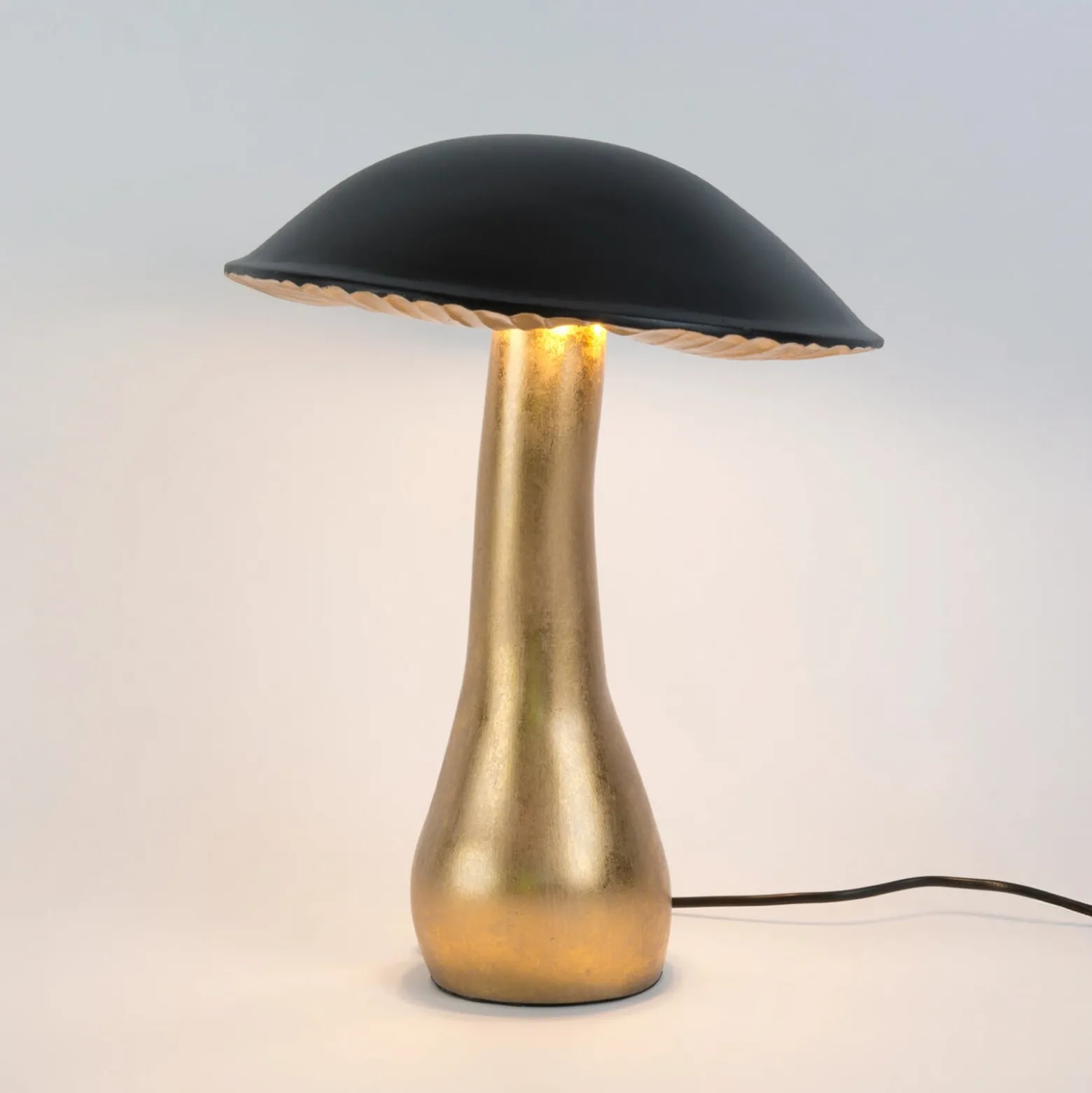 Tischlampe FORTUNELLO, schwarz/gold, Höhe 40 cm, Metall 5xG4