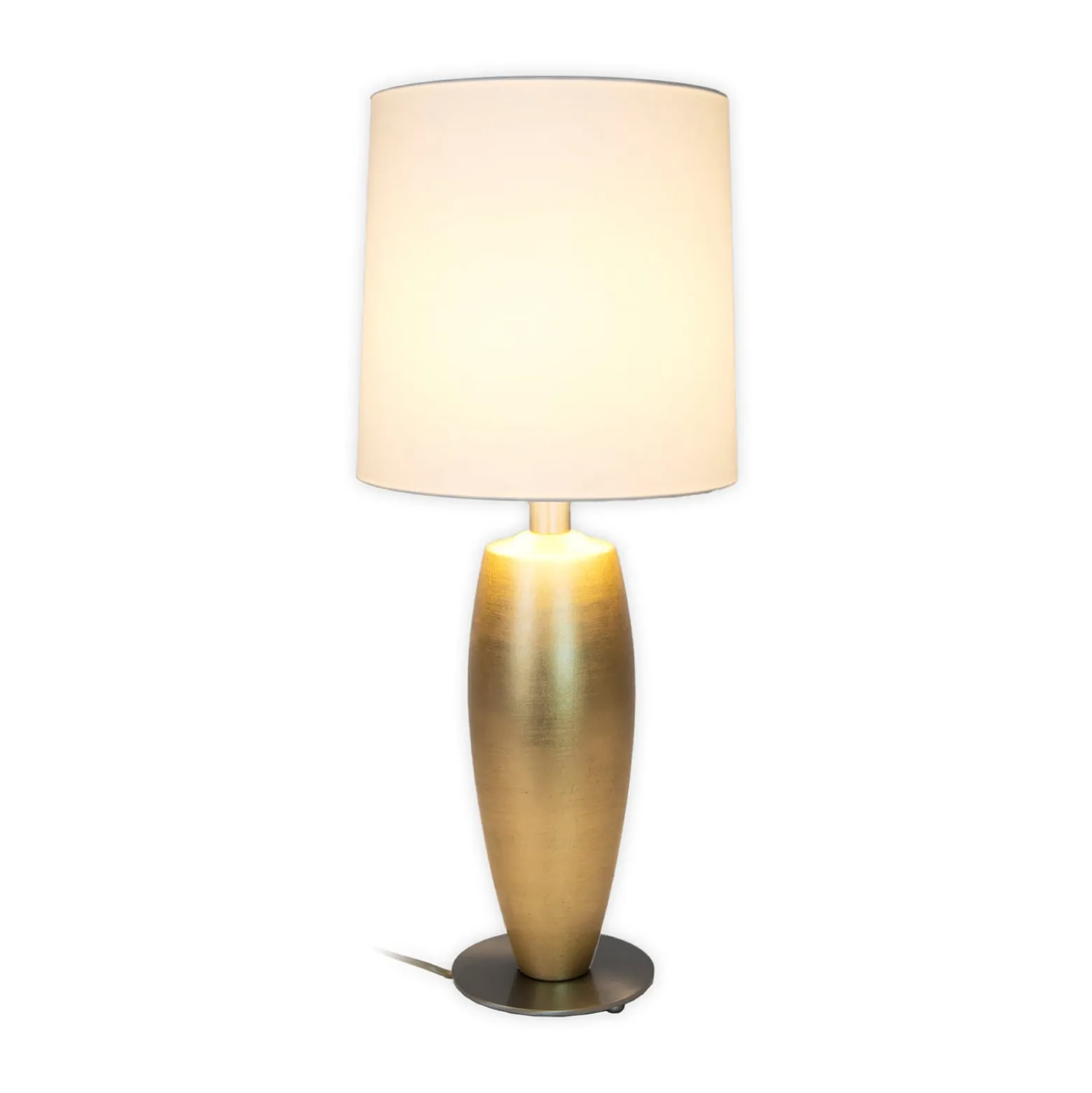 Tischlampe OMEGA SOTTILE, gold/weiß, Höhe 68 cm, Keramik E27