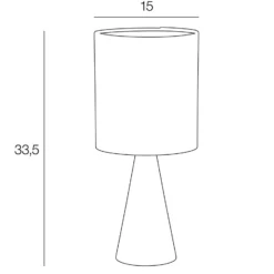 Tischlampe Sally, schwarz matt/beige Höhe 33 cm Metall/Stoff