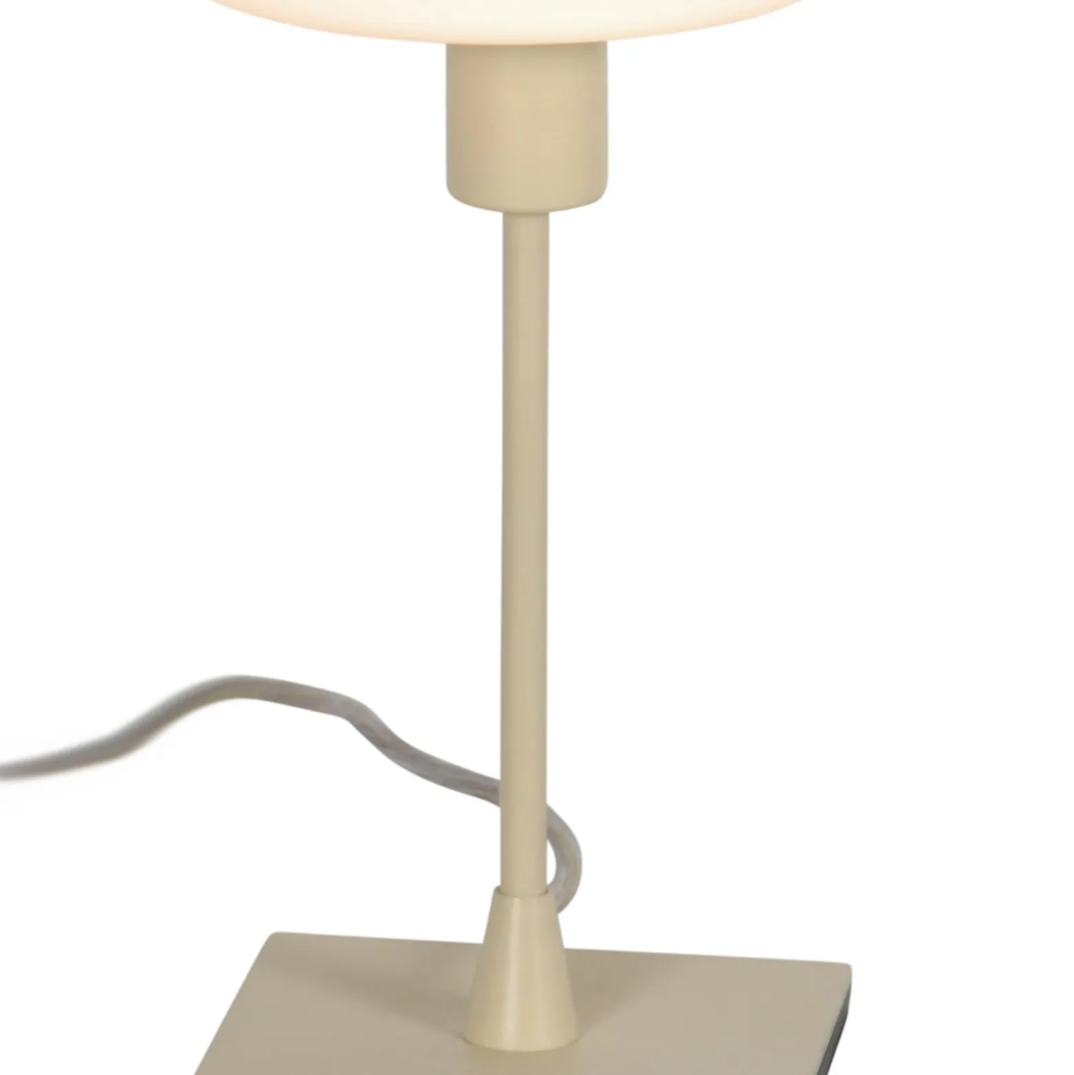 Tischleuchte Ancilla, creme, Höhe 33 cm, Metall, Glas, E14