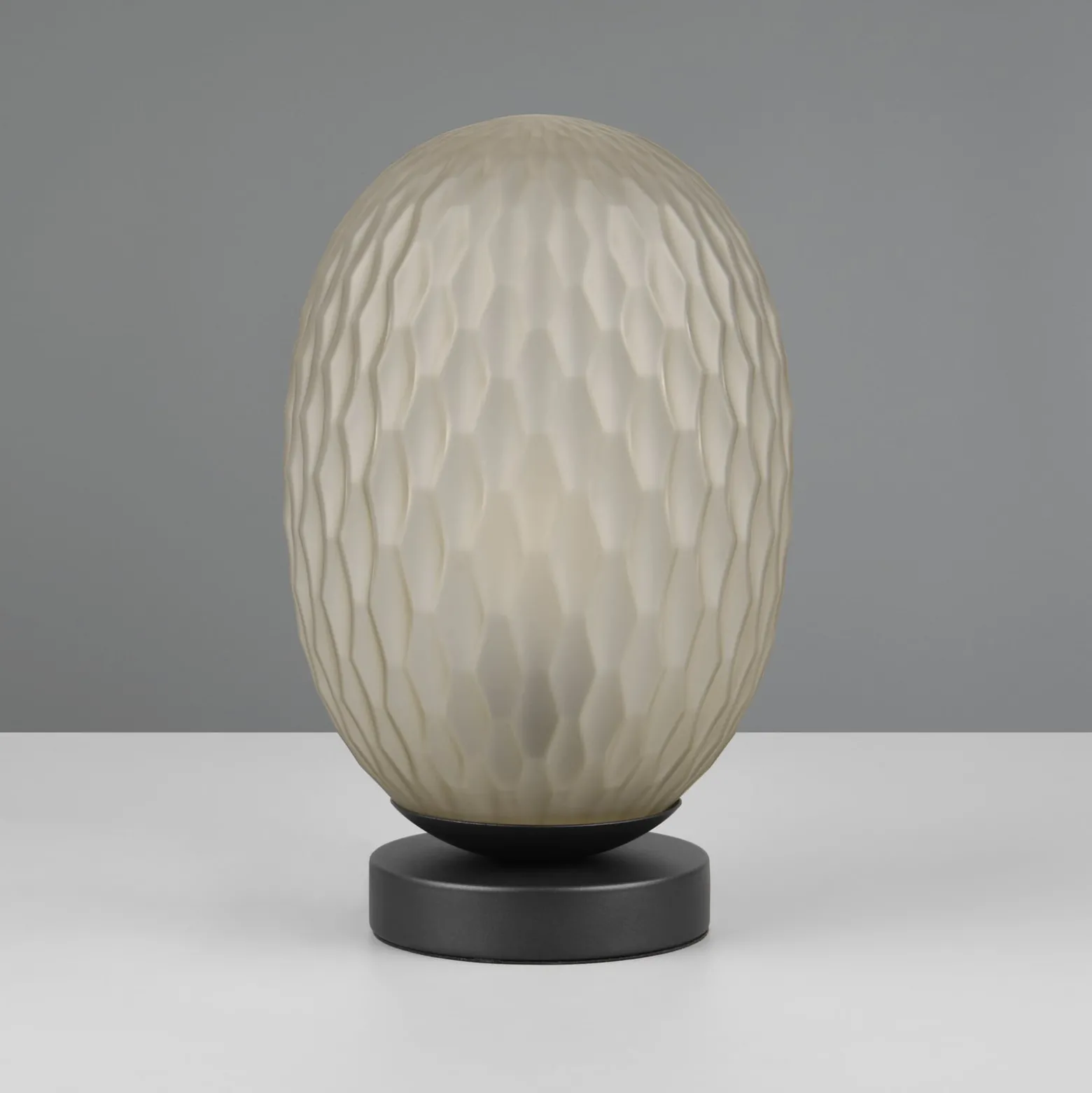Tischleuchte Facette, grün, Höhe 29 cm, Glas, E27