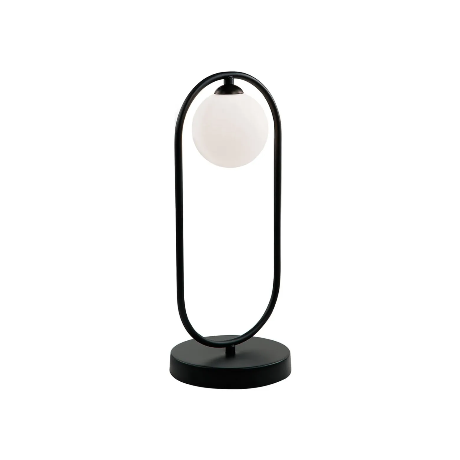 Tischleuchte Fancy mit Glasschirm, schwarz