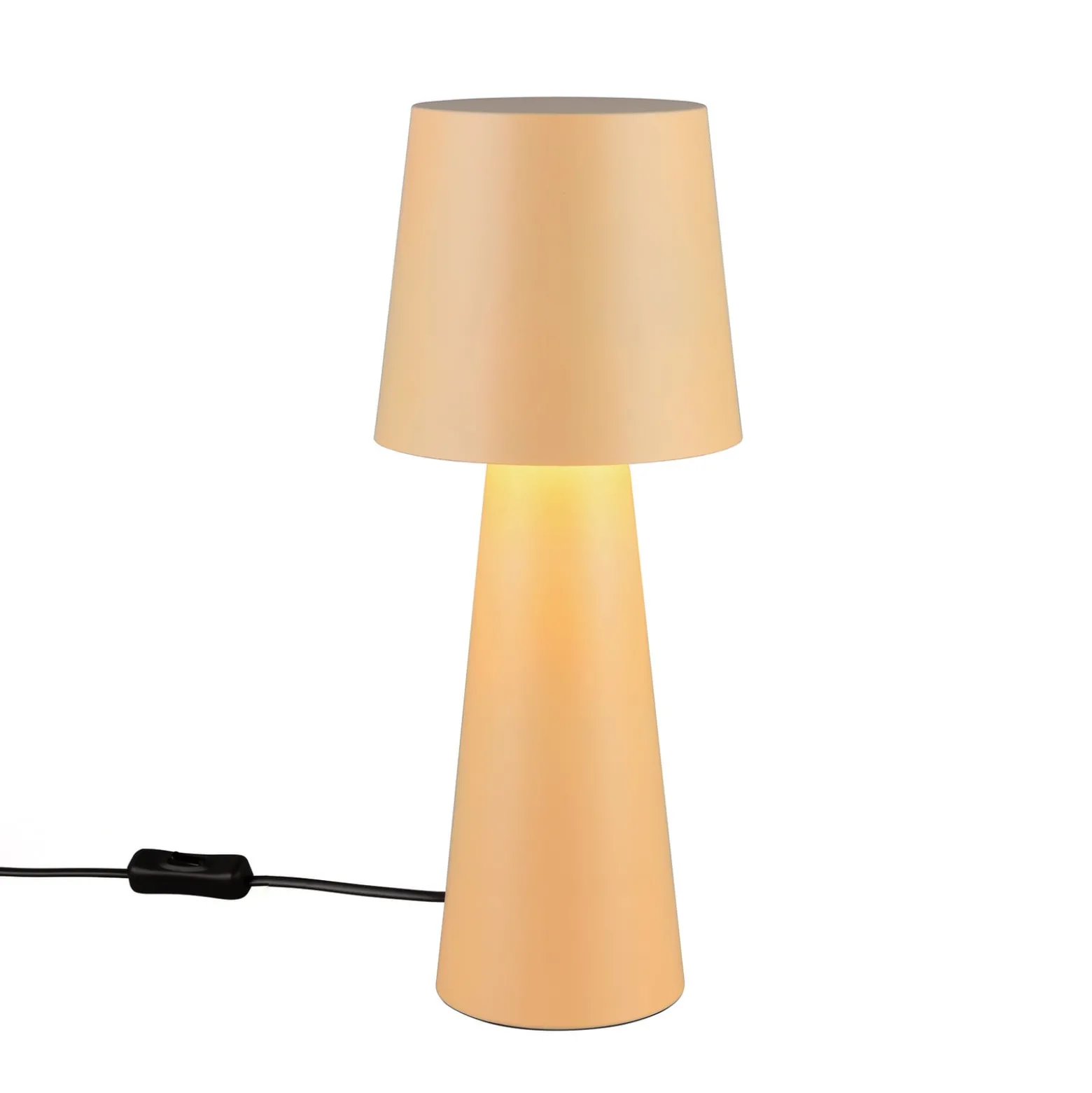 Tischleuchte Nubian, beige, Höhe 40 cm, Metall, E27