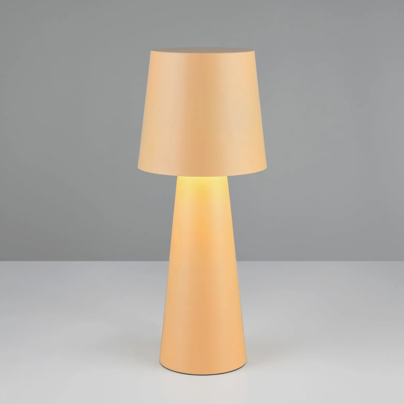 Tischleuchte Nubian, beige, Höhe 40 cm, Metall, E27