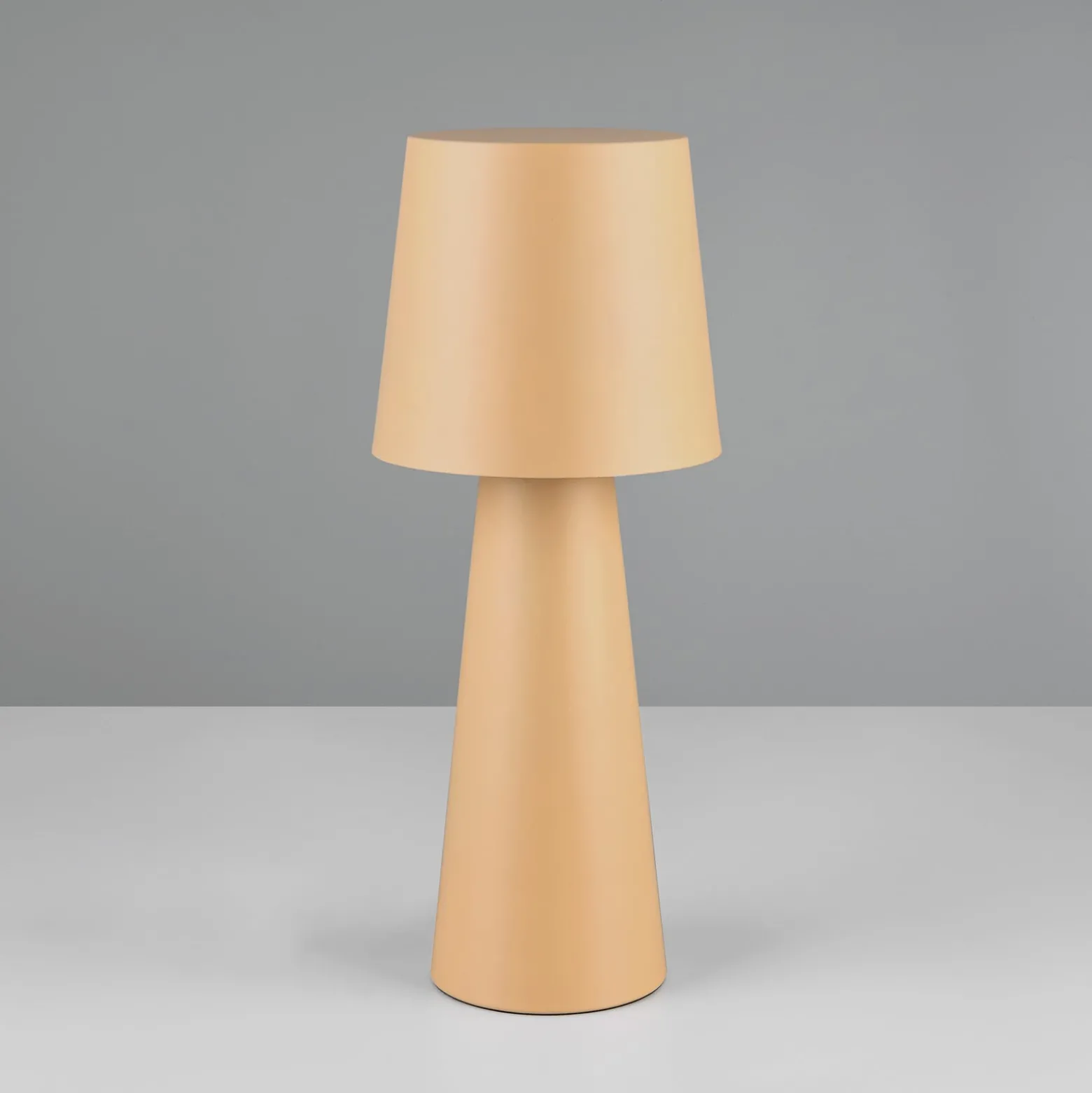 Tischleuchte Nubian, beige, Höhe 40 cm, Metall, E27