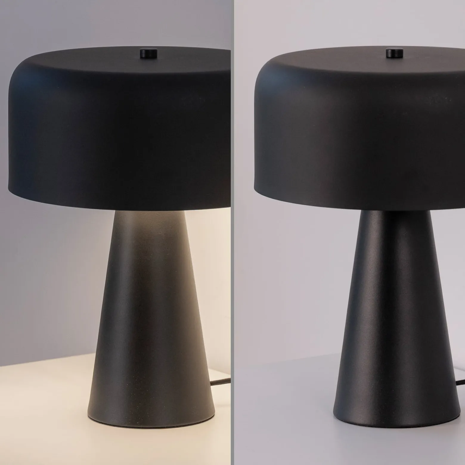 Tischleuchte PENTO, schwarz, Höhe 35 cm, Metall, E27