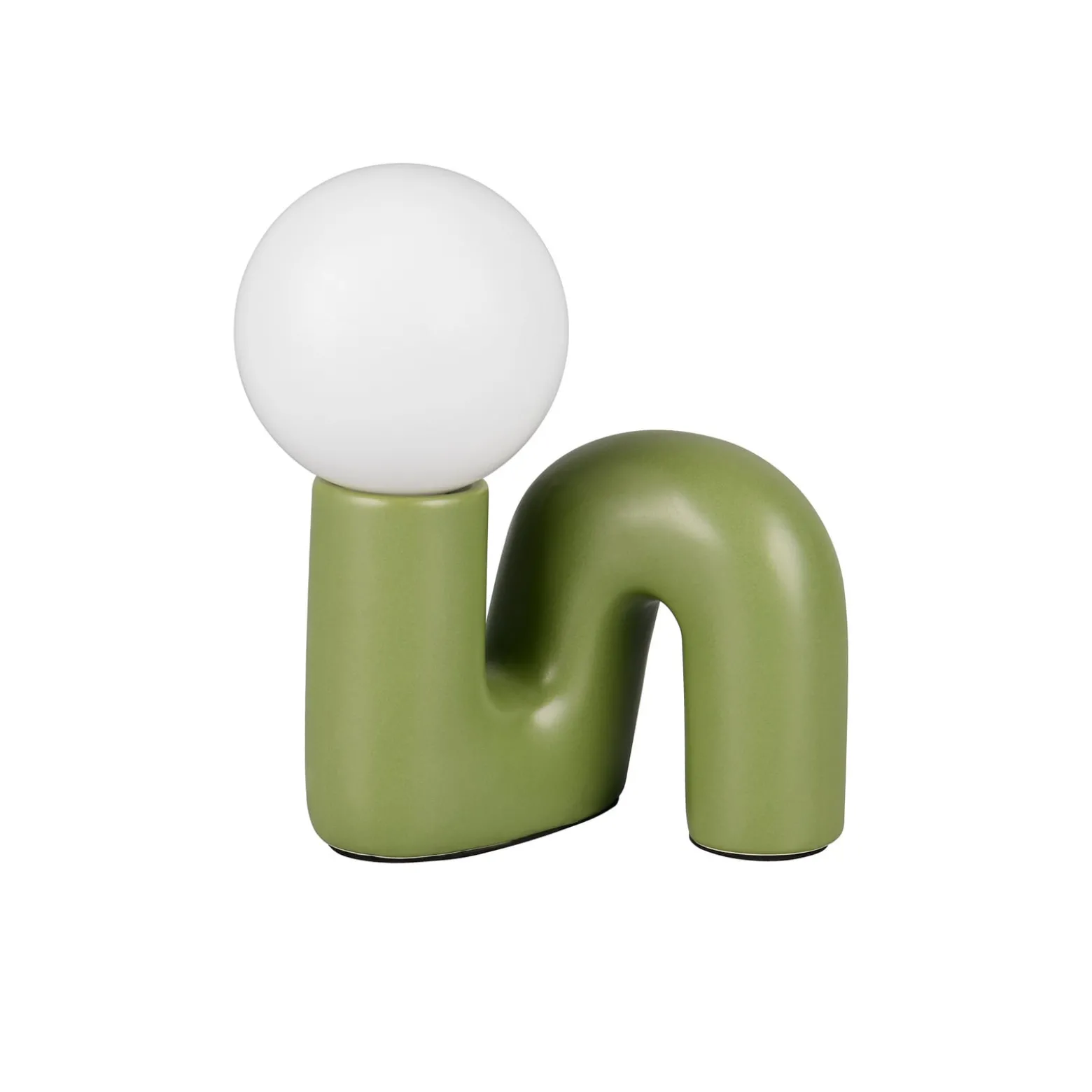 Tischleuchte Quinn, grün, Höhe 22 cm, Keramik/Glas, G9